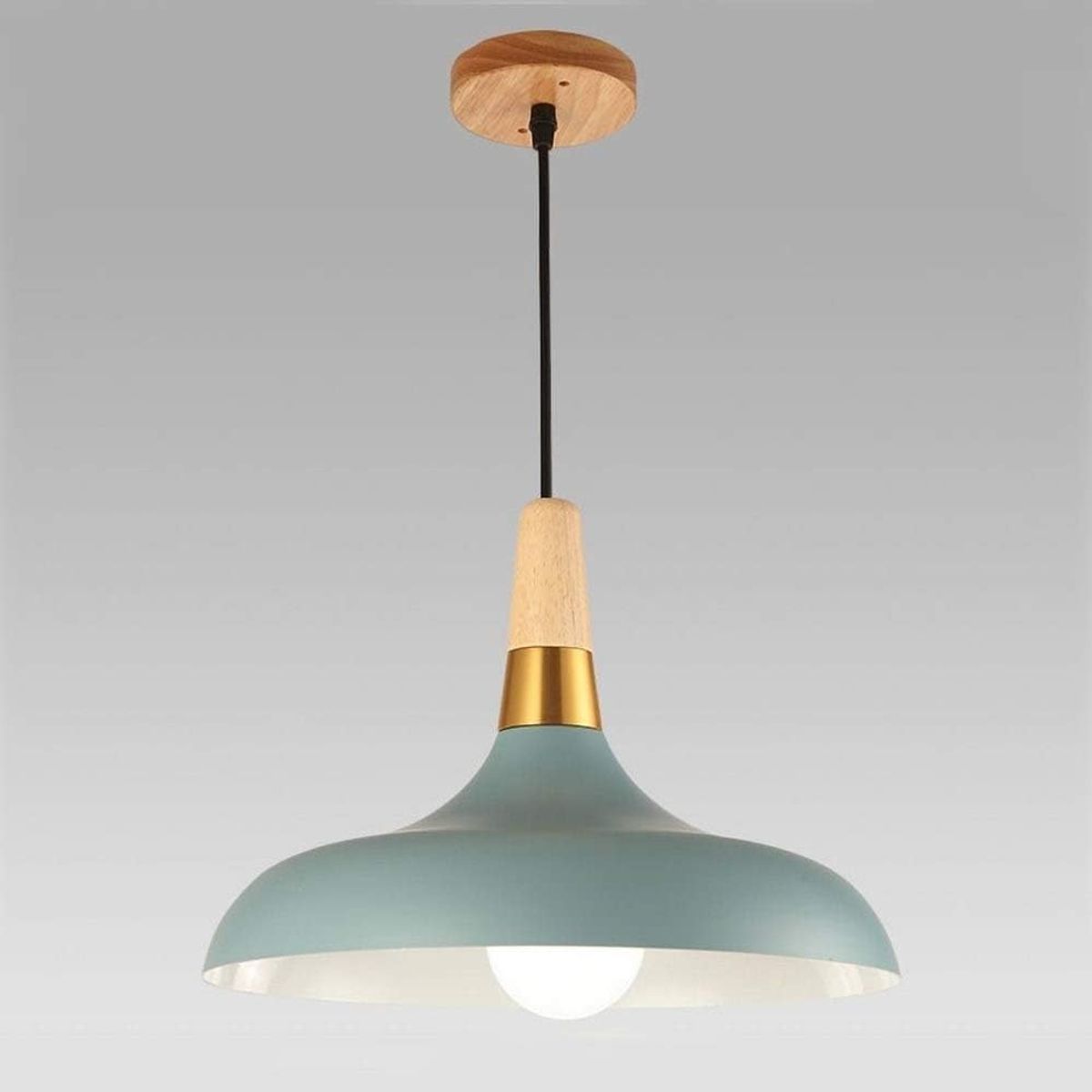 HOME NEAT - Lámpara colgante moderna E27 ø35cm Verde