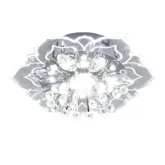 HOME NEAT - Lámparas de techo de cristal moderno forma de flor - Blanco frío