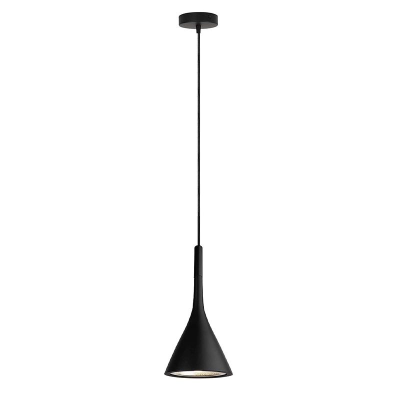 HOME NEAT - Lámpara colgante e27 moderna aluminio lámpara de techo negro