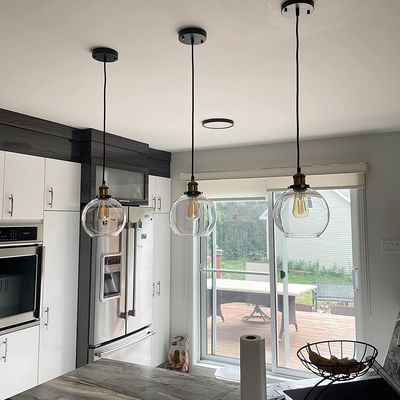 Imagen 2 del producto Lámpara de techo colgante bola de cristal vintage e27 transparente