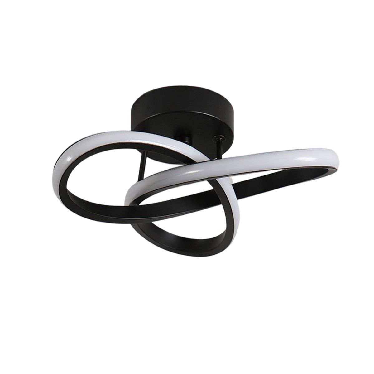 HOME NEAT - Lámparas de techo led acrílica forma de flor 22w 3 colores Negro