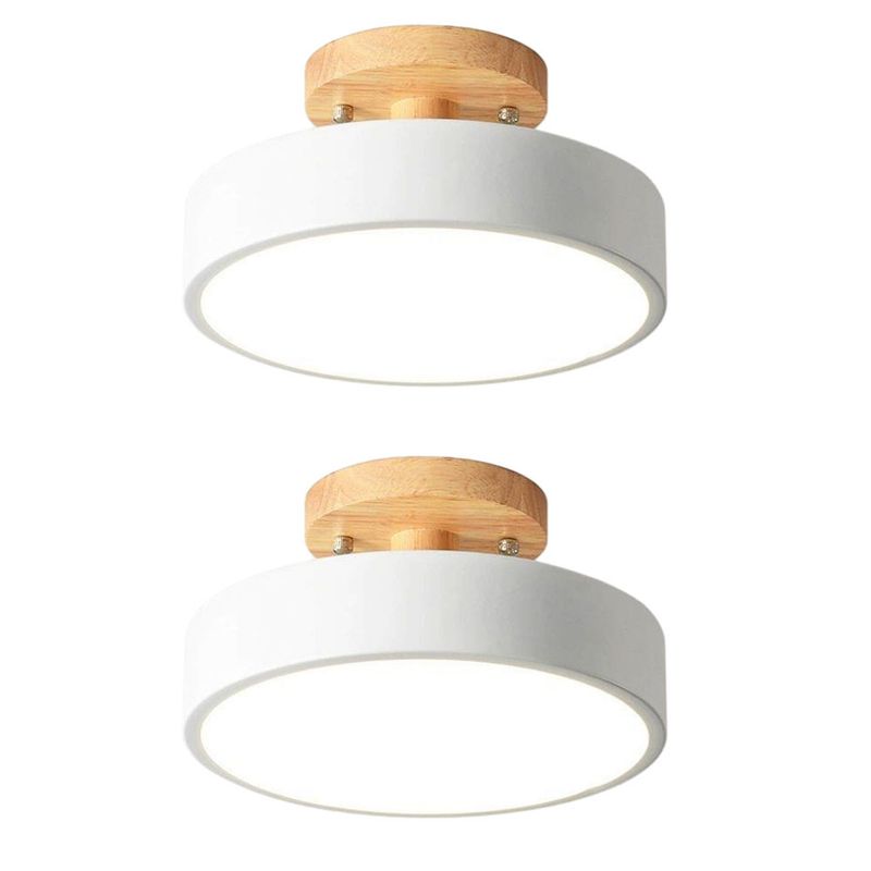 HOME NEAT - 2 Unidades Led lámpara de techo moderna ø18cm 3 colores - Blanco