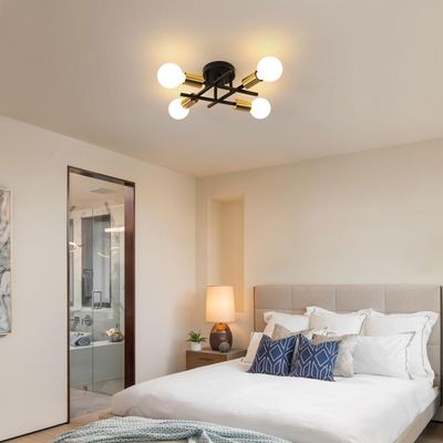 Imagen 2 del producto Lámpara de techo moderna metálica de 4 focos - Negro Y Dorado