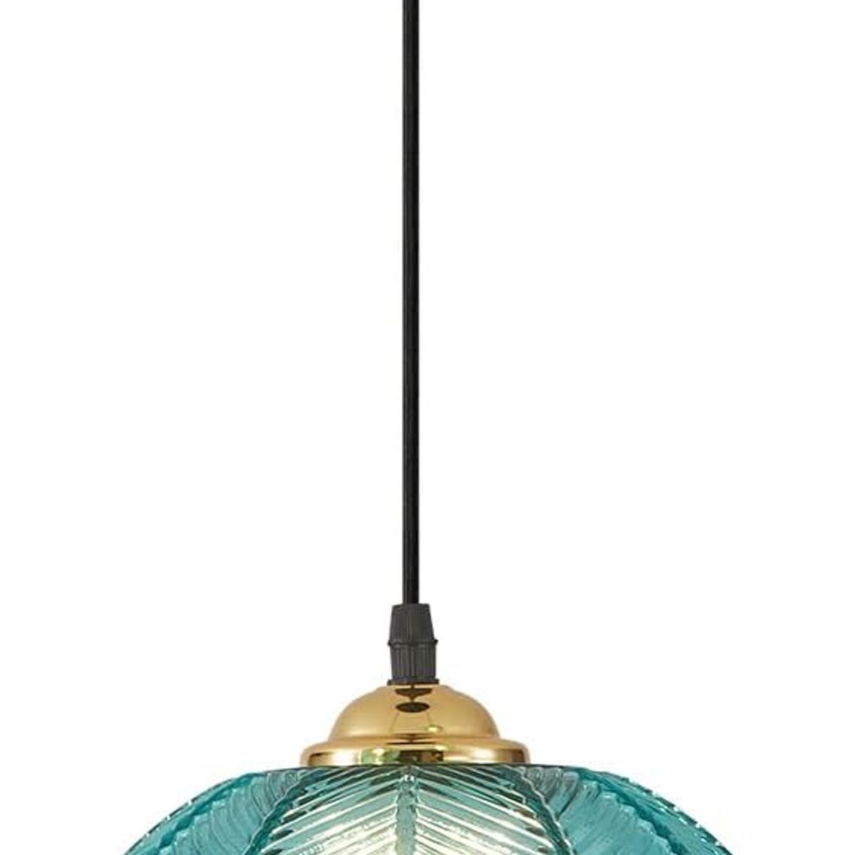 HOME NEAT - Lámpara Colgante Moderna de Vidrio Con Pantalla de 20 cm - Azul