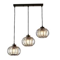 Lámpara de techo 3 cabezas E27 negro