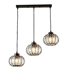 HOME NEAT - Lámpara de techo 3 cabezas E27 negro