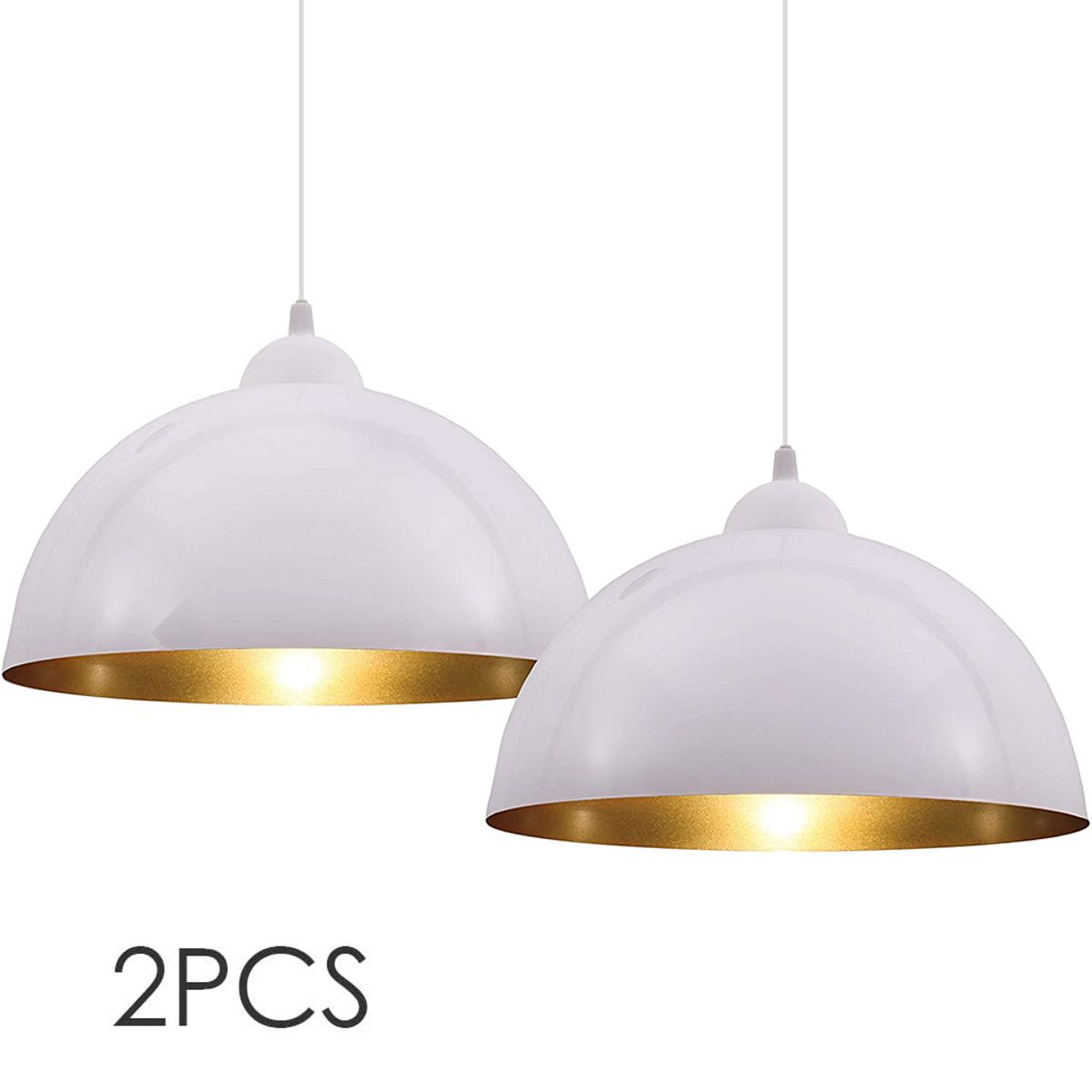 HOME NEAT - 2 Unidades lámparas de techo colgantes para interiores color blanco