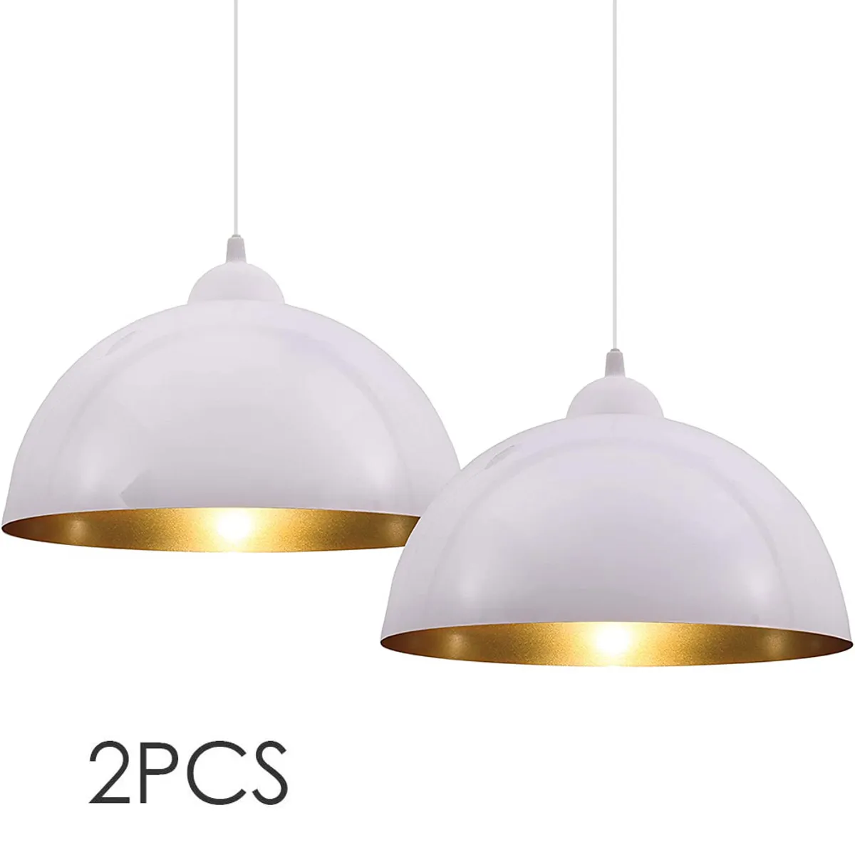 HOME NEAT - 2 Unidades lámparas de techo colgantes para interiores color blanco