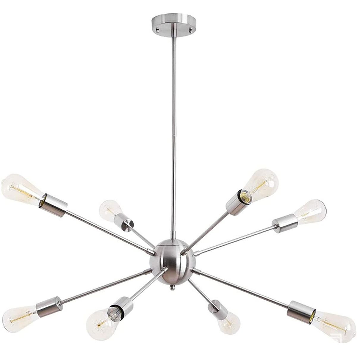 HOME NEAT - Moderno iluminación colgante bolas lámparas con 8 luces e27 plata