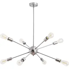 HOME NEAT - Moderno iluminación colgante bolas lámparas con 8 luces e27 plata