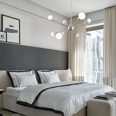 Imagen 2 del producto Moderno iluminación colgante bolas lámparas con 8 luces e27 plata