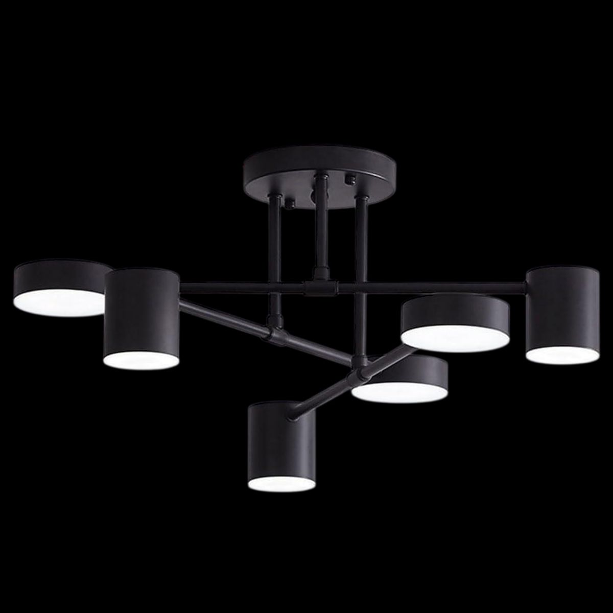 HOME NEAT - LED Lámpara de Techo Moderna Ø57cm 3 Colores Negro