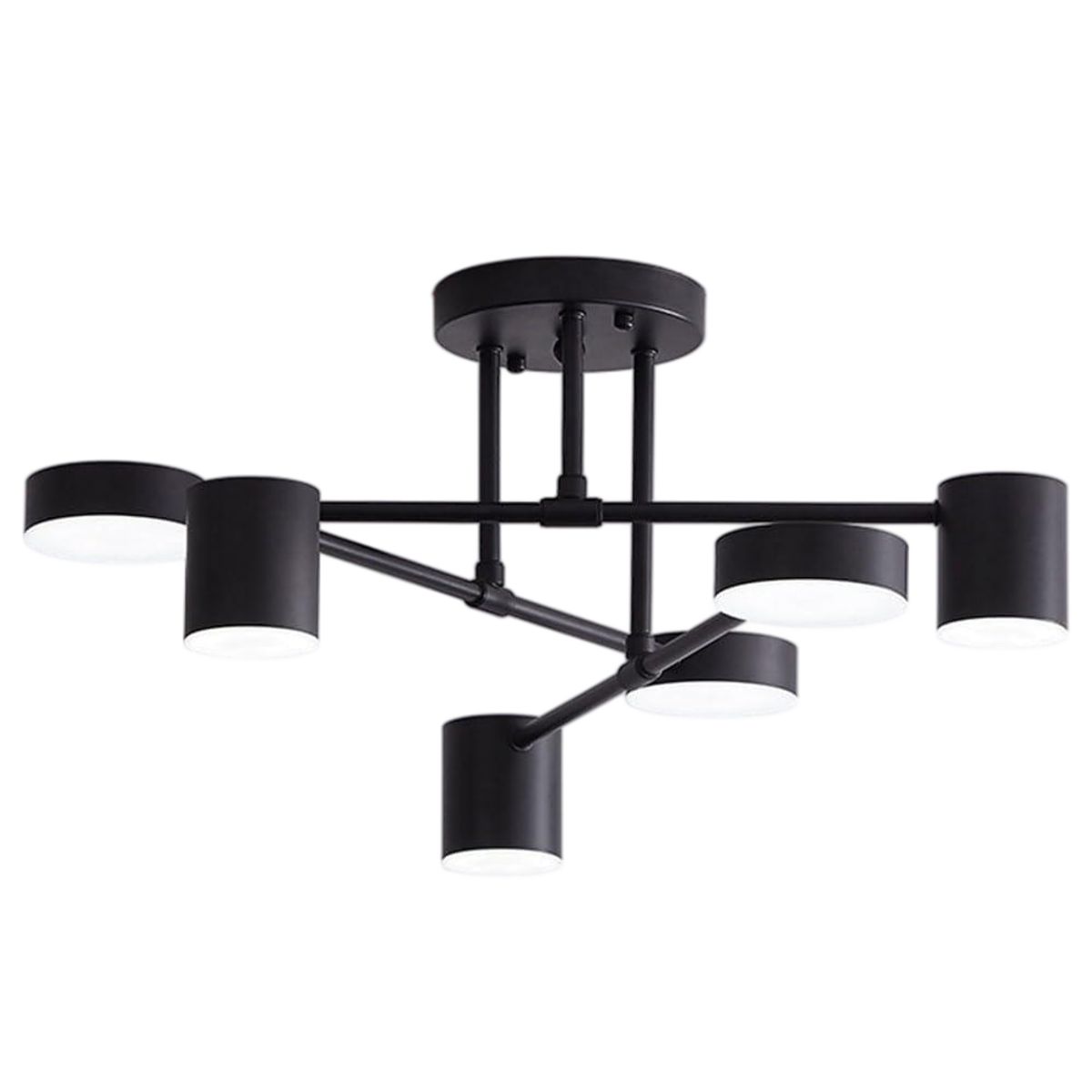 HOME NEAT - LED Lámpara de Techo Moderna Ø57cm 3 Colores Negro