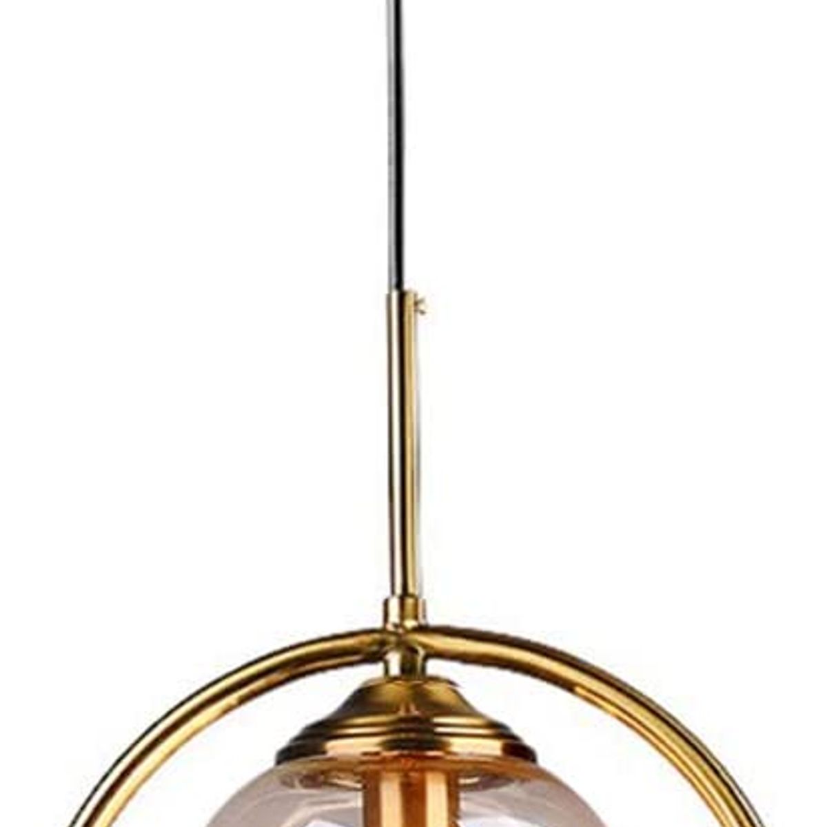 HOME NEAT - Lámpara colgante techo vintage con pantalla de bola vidrio e27 ámbar