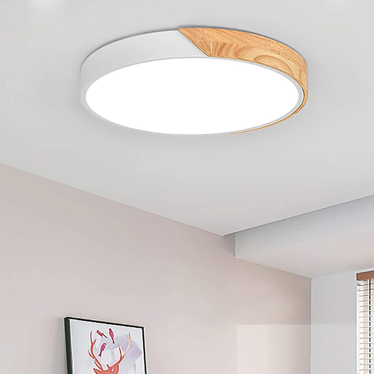 HOME NEAT - Led lámpara de techo moderna ø40cm 3 colores para habitacion blanco