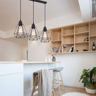 Imagen 2 del producto Lámpara de techo industrial vintage 3 luces E27 Negro