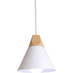 HOME NEAT - Lámpara de colgante de metal madera moderna nórdica e27 ø22cm..