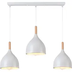 HOME NEAT - Lámpara de techo Nórdica 3 cabezas ø17cm E27 Blanco