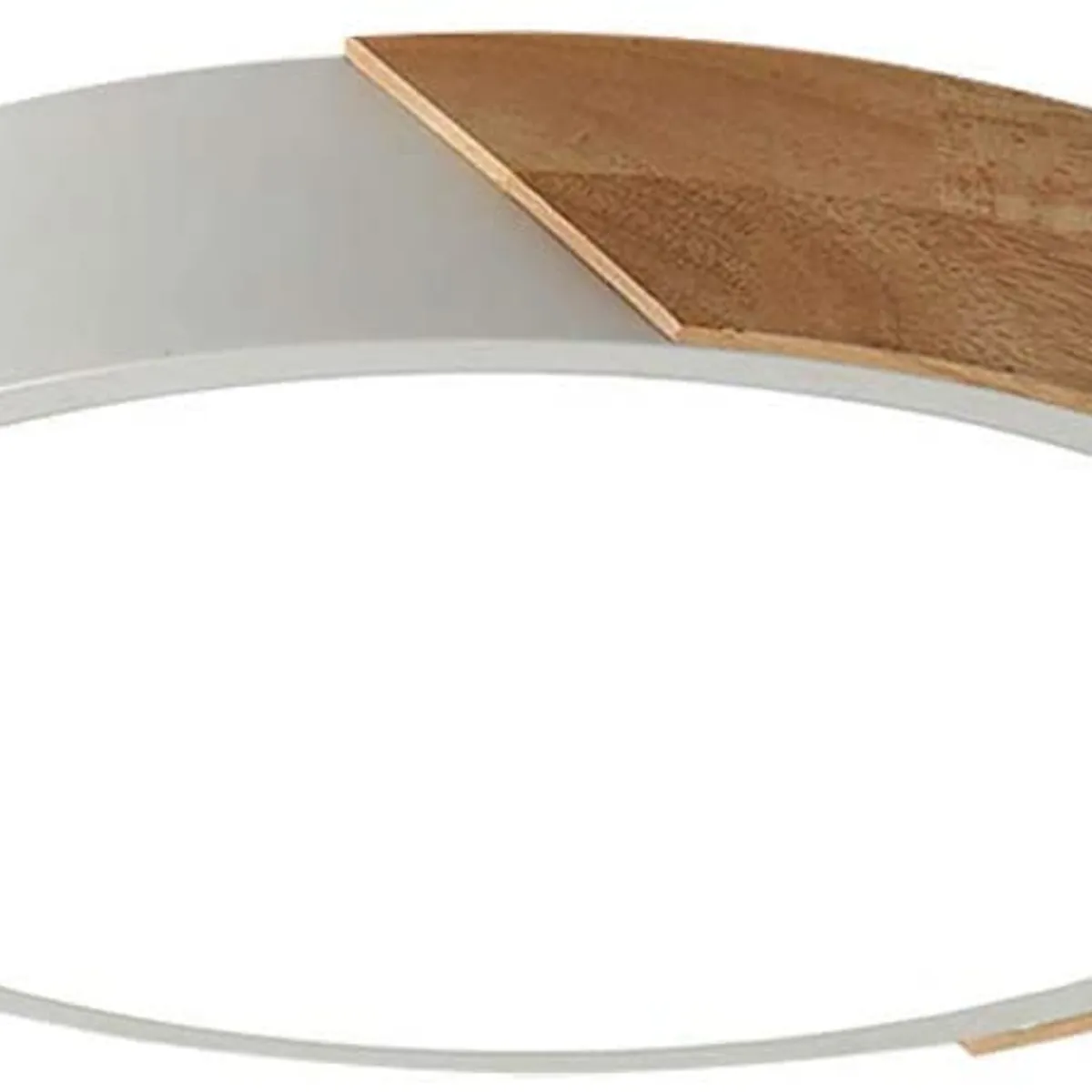 HOME NEAT - Lámpara LED 23cm Borde Blanco y madera