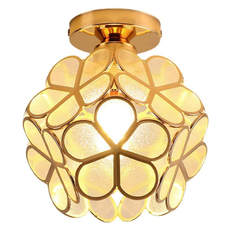 HOME NEAT - Lámpara de techo de flor de cereza de cristal e27 ø20cm Traslúcido