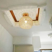 Moderna lámpara de techo cristal con sombra hierro ø15cm