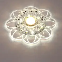 HOME NEAT - Lámparas de Techo LED de Cristal Moderno Forma de Flor - Blanco frío