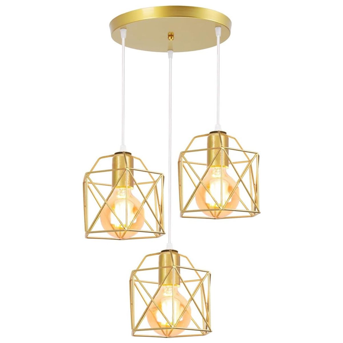 HOME NEAT - Lámpara colgante 3 luces E27 Doard.