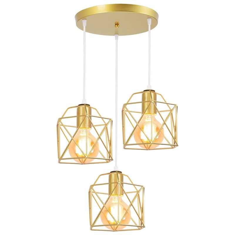 HOME NEAT - Lámpara colgante 3 luces E27 Doard