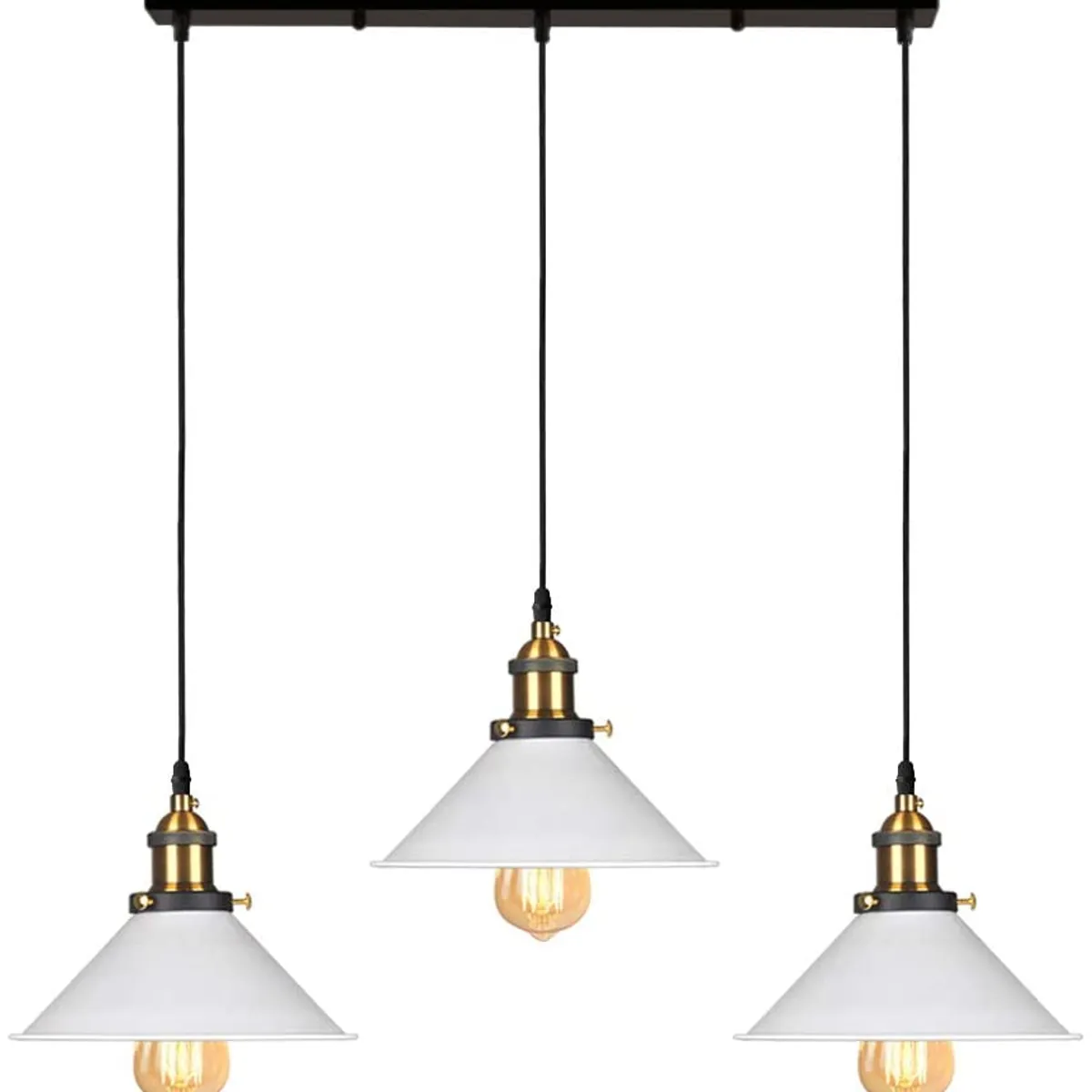 HOME NEAT - Vintage lámpara de techo ø22cm lámpara colgante 3 luces blanco