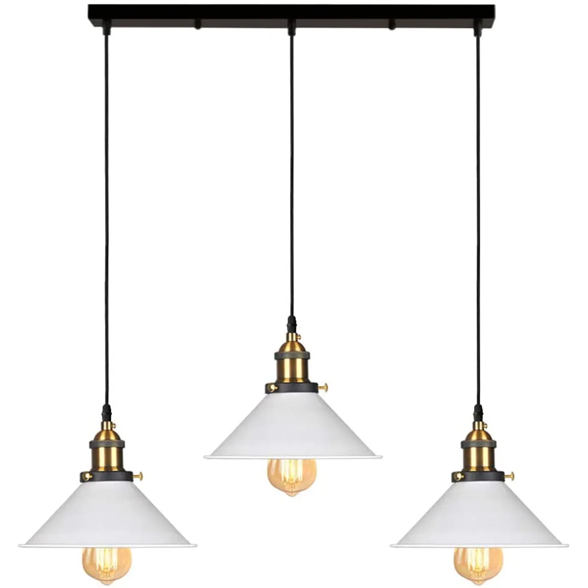 HOME NEAT - Vintage lámpara de techo ø22cm lámpara colgante 3 luces blanco