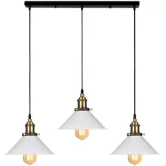 HOME NEAT - Vintage lámpara de techo ø22cm lámpara colgante 3 luces blanco