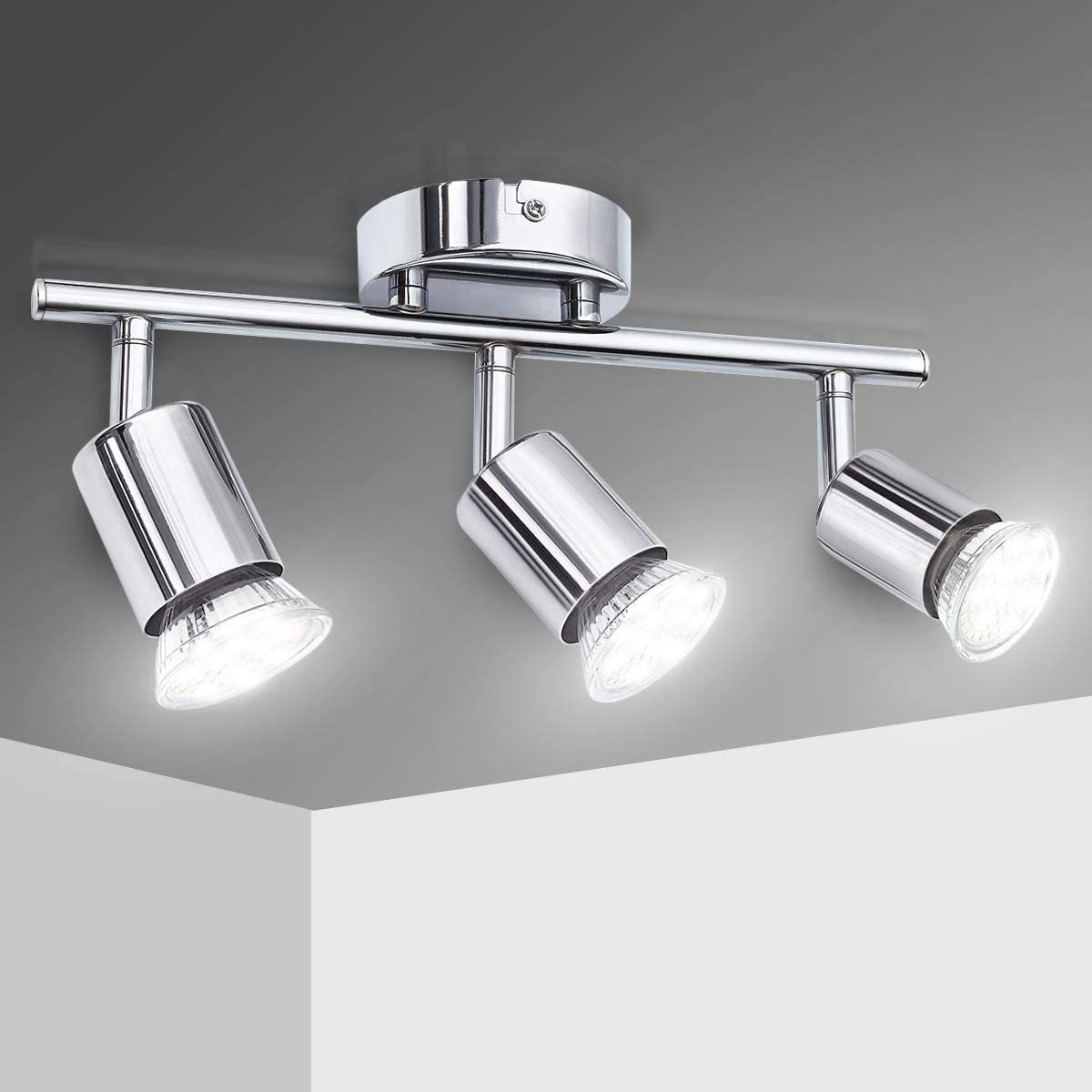 HOME NEAT - Barra meranti 3 luces GU10 nickel
