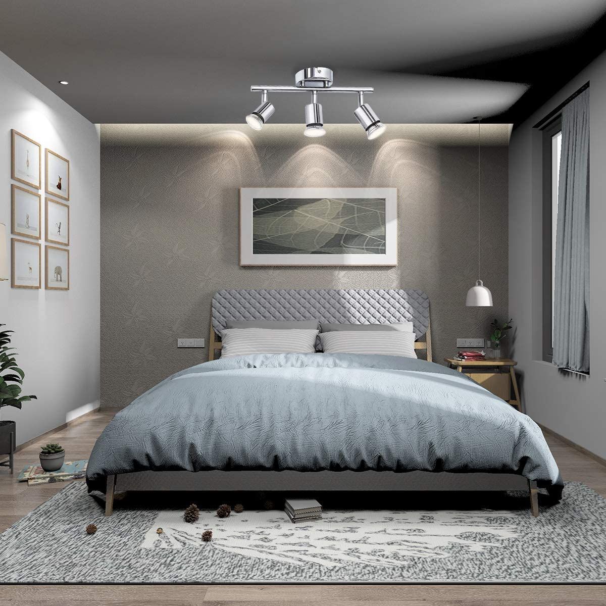 HOME NEAT - Barra meranti 3 luces GU10 nickel