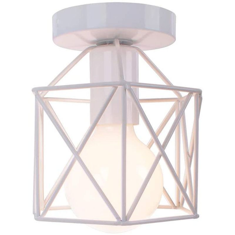 HOME NEAT - Lámpara de Techo Vintage E27 - Blanco