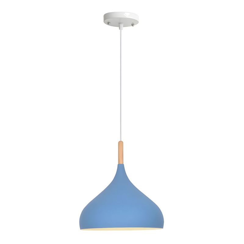 HOME NEAT - Lámpara de techo moderna colgante de luz e27 aluminio ø24cm Azul.