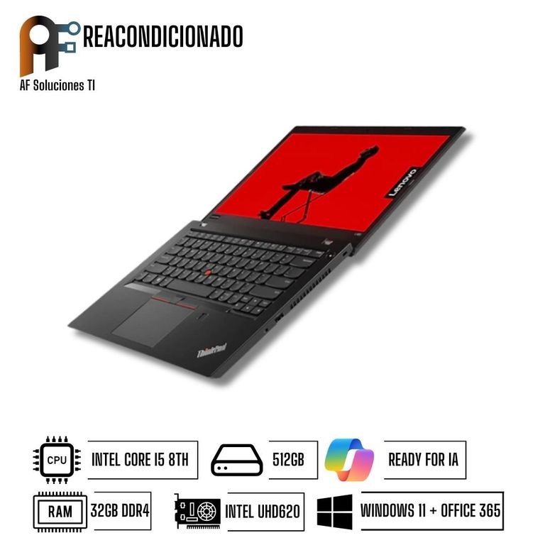 Notebook ThinkPad L480 Power Windows 11 - Office365 Reacondicionado
