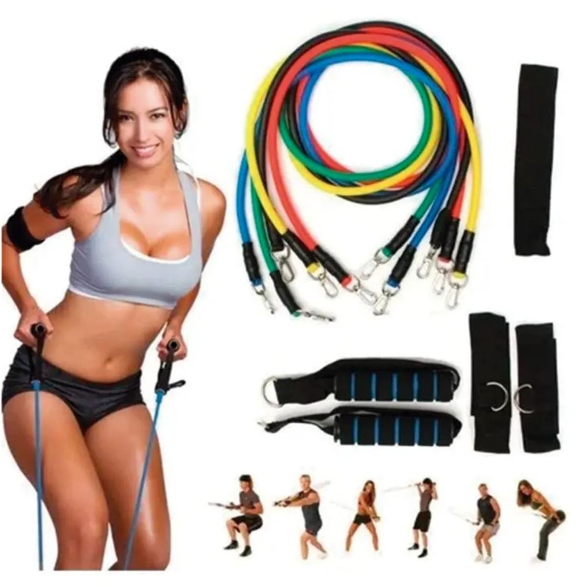 MOVI - Kit de 5 Bandas Elásticas de Resistencia para Ejercicio