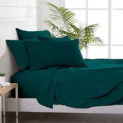 UNICO - Juego sabanas Verde Oscuro 1.5p algodon 200 hilos