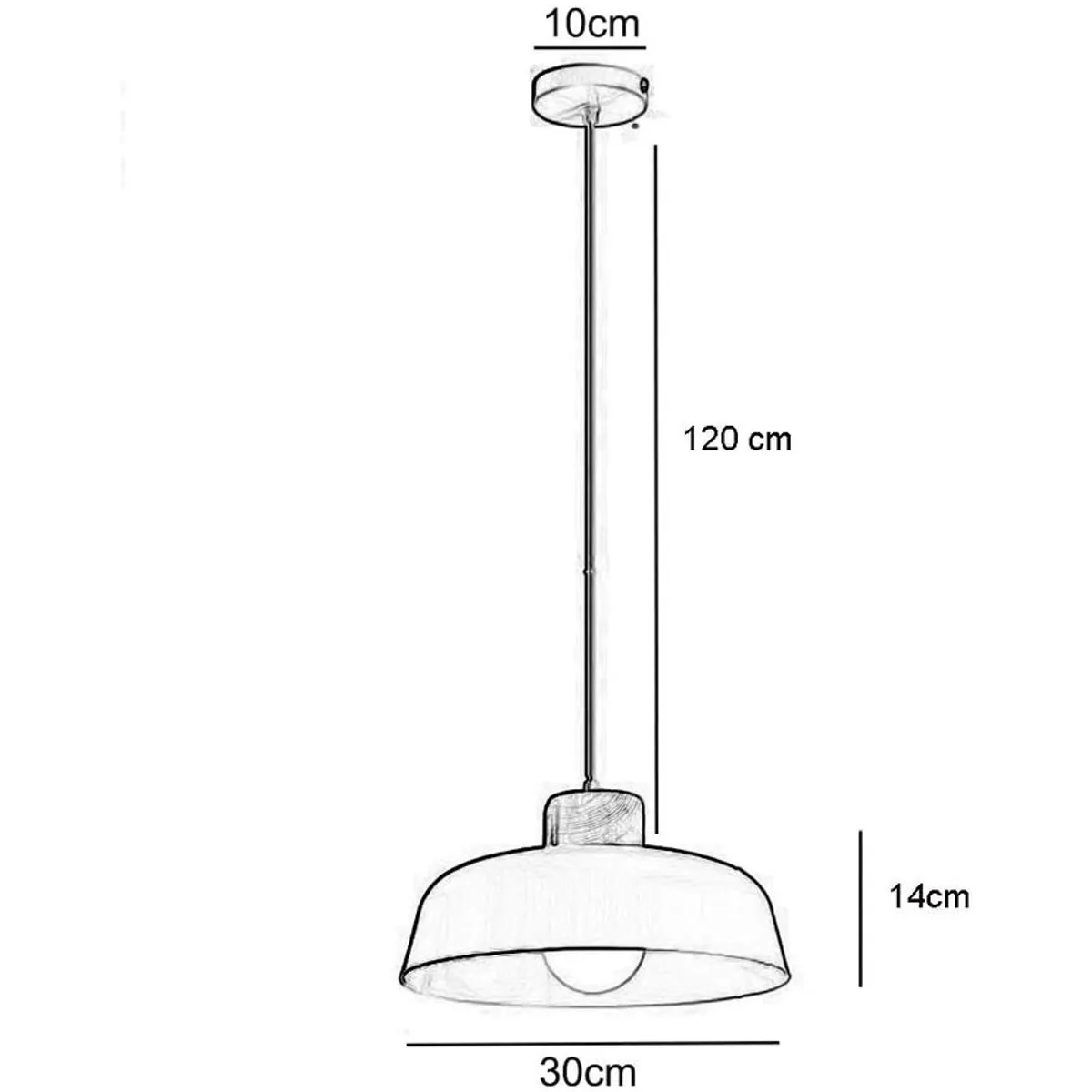 HOME NEAT - 2 Unidades lámpara colgante metal madera redonda nórdica e27 Verde