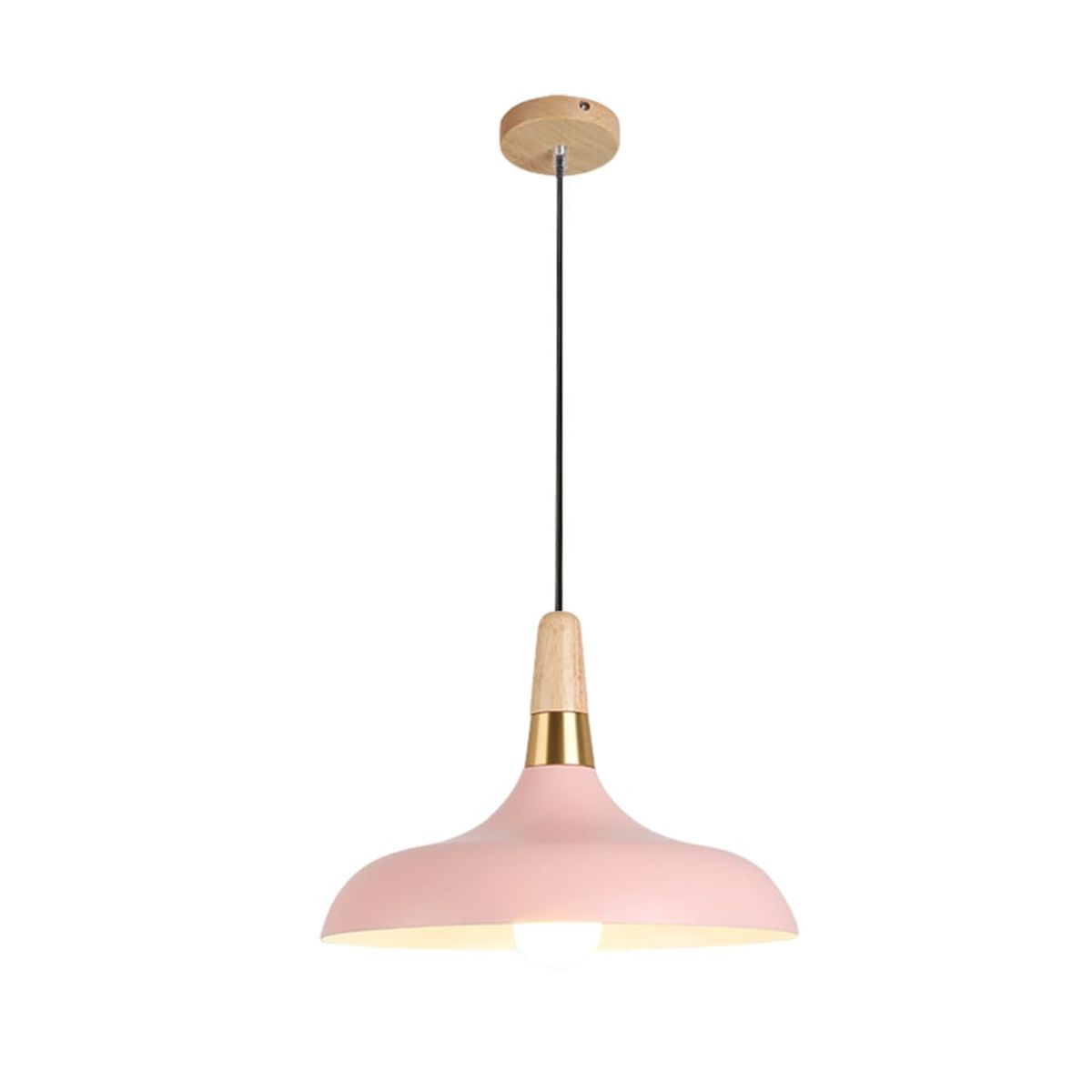HOME NEAT - Lámpara colgante moderna E27 ø35cm Rosa