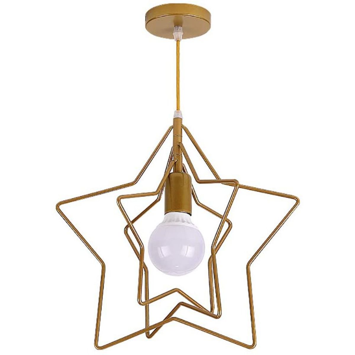 HOME NEAT - Lámpara de techo con forma de estrella lámpara colgante E27 Oro