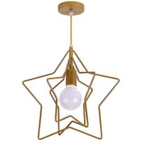 Lámpara de techo con forma de estrella lámpara colgante E27 Oro