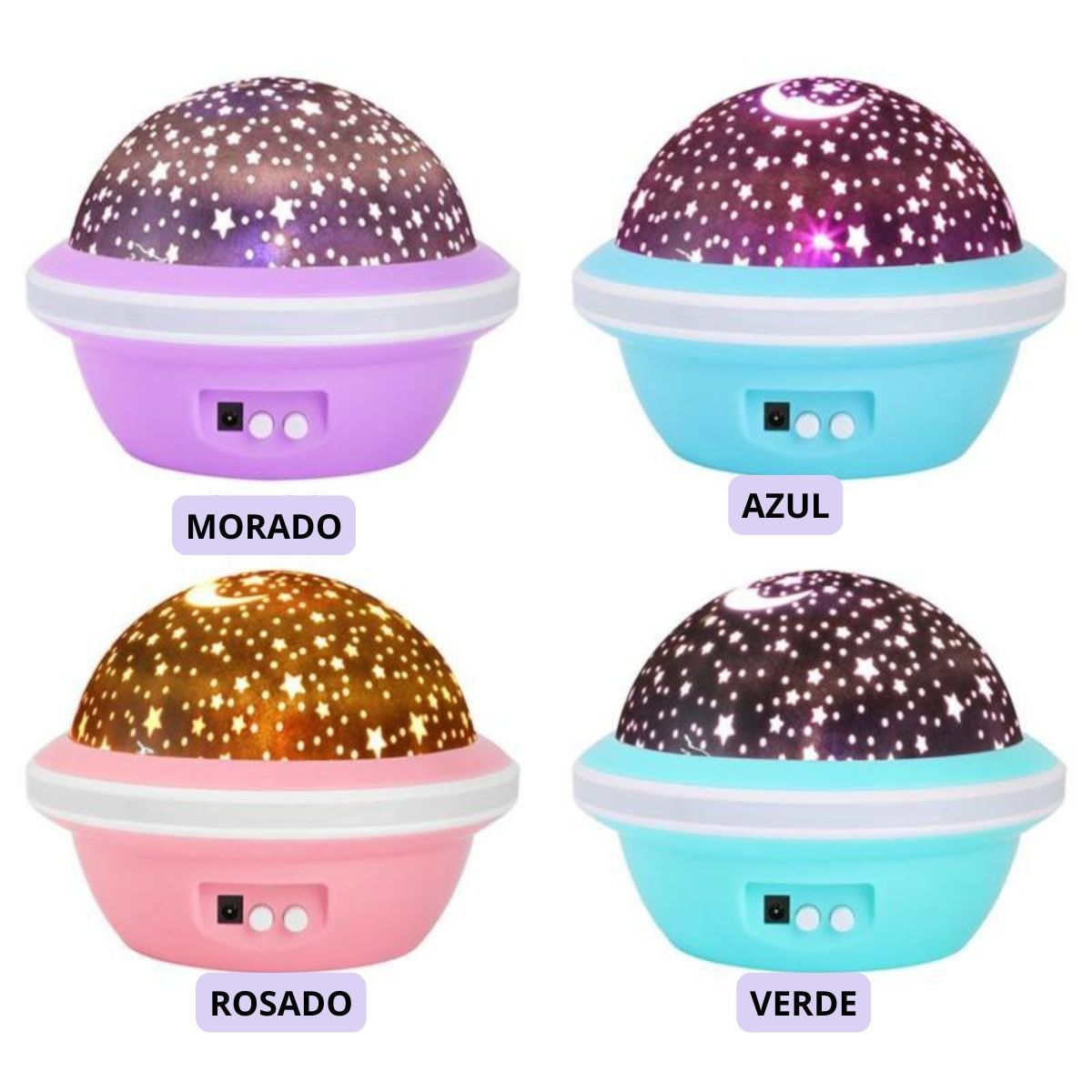 MOVI - Lampara Proyector de Estrellas Espanta Cuco