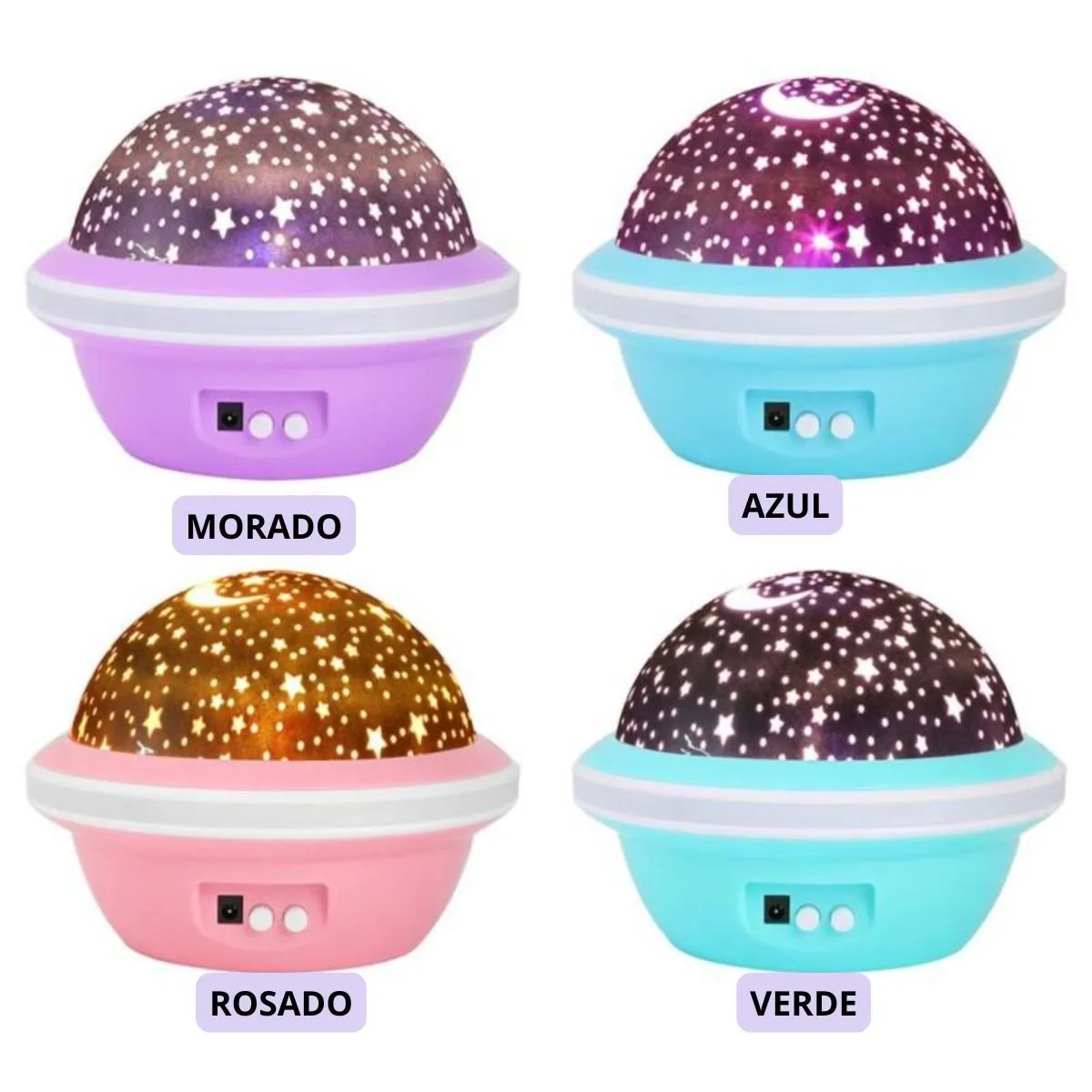 MOVI - Lampara Proyector de Estrellas Espanta Cuco