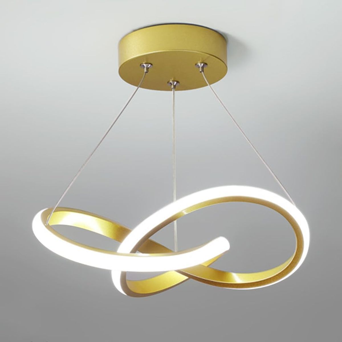 HOME NEAT - LED Lampara Colgante de Techo 3 colores 30CM - Oro