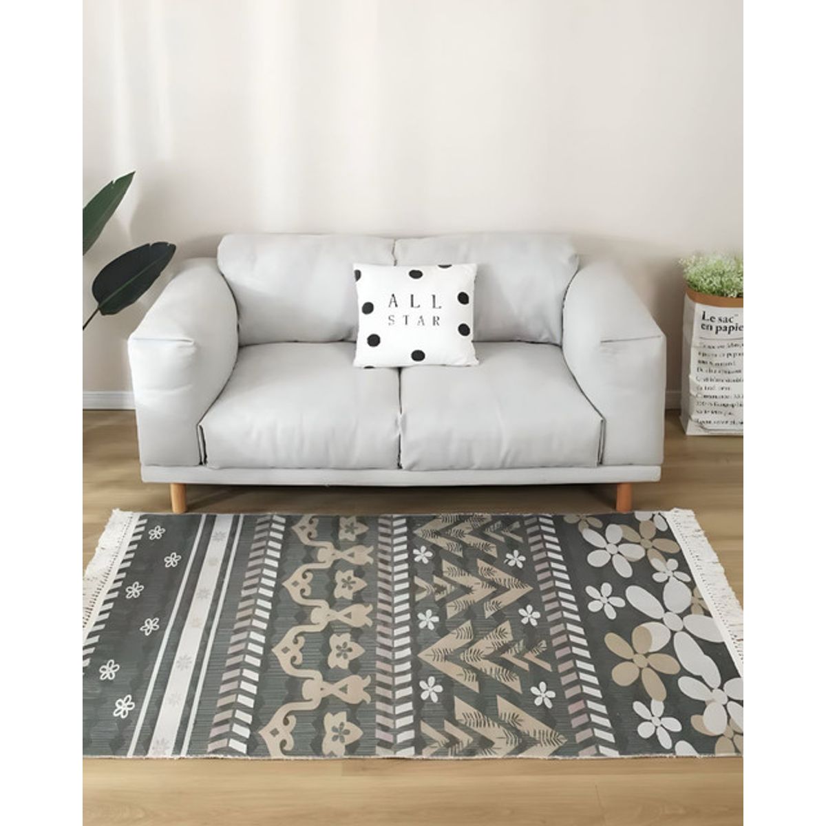 GENERICO - TAPETE ALFOMBRA DE LINO 160 X 200 ELEGANTES