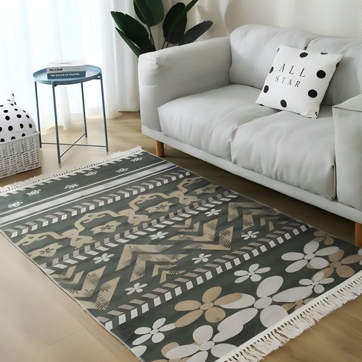 GENERICO - TAPETE ALFOMBRA DE LINO 160 X 200 ELEGANTES