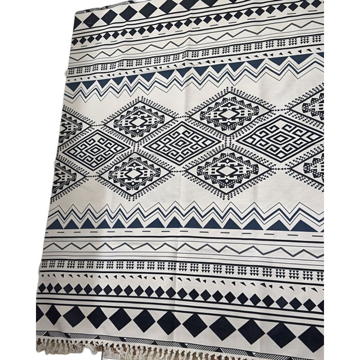 GENERICO - ALFOMBRA DE LINO 160 X 200 ELEGANTES CON FLECOS