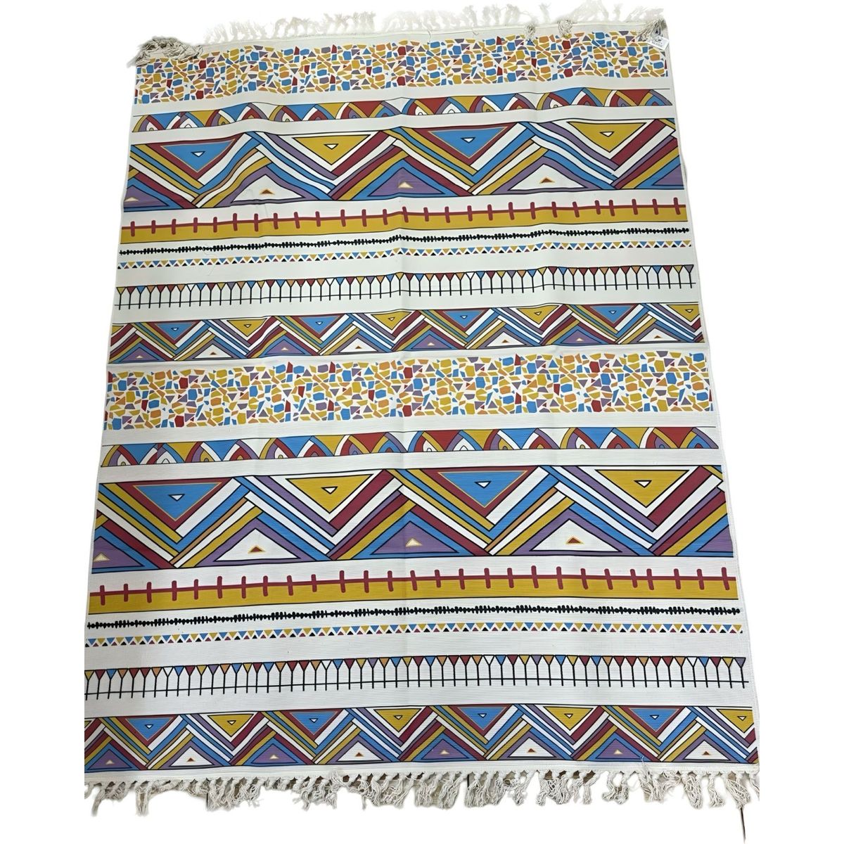 GENERICO - ALFOMBRA DE LINO 160 X 200 ELEGANTES CON FLECOS