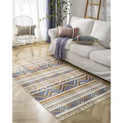 Imagen 2 del producto ALFOMBRA DE LINO 160 X 200 ELEGANTES CON FLECOS